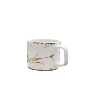 ถ้วยชาเซรามิกลายหินอ่อนถ้วยชาหินอ่อนสีดำและสีขาวถ้วยหินหินอ่อนสุดหรู - Product Image 1