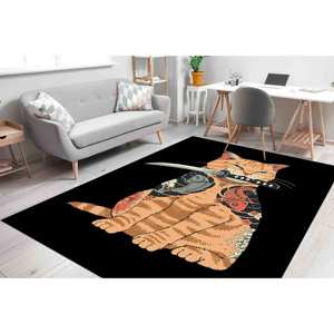 Alfombra de Anime con Diseño de Gato: Arte Manga, Alfombra Antideslizante, Alfombra Suave de Tela No Tejida - Product Image 5