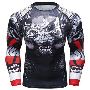 Camiseta Deportiva Rash Guard para Hombre, Personalizada al por Mayor, 100% Spandex/Poliéster, Transpirable, UPF50, Secado Rápido, Cómoda - Product Image 2