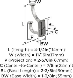 Champagne Bronze Alder Double Prong Decorative Wall <b>Hook</b> for Coats Hats Entryway Office or <b>Bathroom</b> Closet Organization - Product Image 2