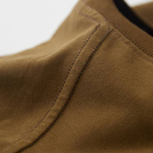 T-shirts Homme Grande Taille en Coton Tricoté 300 GSM, Col Rond, Séchage Rapide, Doux et Lourd, avec Logo Brodé Personnalisé – Offre Spéciale - Product Image 4