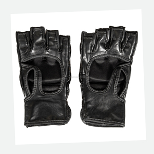 Custom Logo Leather MMA Boxing Gloves Breathable Durable Non-Slip Adjustable Strap Lightweight Fingerless Training Gloves - Product Image 4