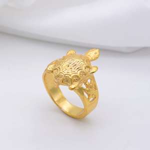 Anillo de latón hecho a mano de calidad superior al por mayor de moda con hebilla en forma de tortuga joyería de diseño moderno para uso en fiestas - Product Image 6