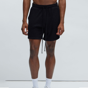 Pantalones cortos de gimnasio para hombre, pantalones cortos de algodón con cordón elástico, ligeros, transpirables, para correr, respetuosos con la piel - Product Image 1