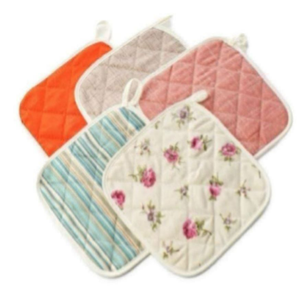 100% Organic Cotton Kitchen Potholder <b>Set</b> Eco-Friendly Non-Slip Pocket Heat Resistant Quick Dry Mats Pads Recycled Kitchen - Product Image 1