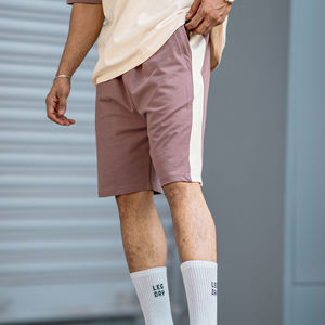 Nuevo último estilo de manga corta para hombre conjuntos gemelos personalizados 100% algodón polar precio bajo Color sólido conjunto doble para hombre hombro caído - Product Image 6