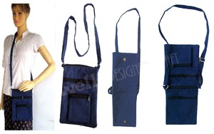 Bolso de mano de lona reutilizable ecológico geométrico bohemio Vintage para niñas correa de hombro de algodón bolsillos con cremallera decoración de bloqueo - Product Image 6