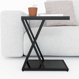Minimalist SST003 Tea <b>Table</b> Living Room Furniture with Iron Metal Frame and Rubber Wood <b>Side</b> Corner <b>Table</b> <b>Set</b> - Product Image 3
