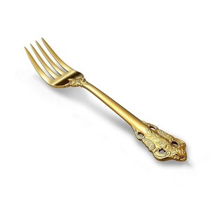 Top Selling Wholesale Luxury Engrave Design PVD Gold Metal Dinner <b>Fork</b> 18/10 For Wedding Parties - Product Image 2