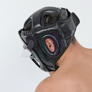 Casque intégral en cuir de qualité supérieure pour l'entraînement de boxe - Design léger, respirant et durable - Product Image 2