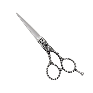 Ciseaux à cheveux avec repose-doigts amovible, manche élégant, lame droite, ciseaux de barbier, ciseaux de salon de beauté - Product Image 2