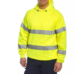 Ropa DE SEGURIDAD reflectante de alta visibilidad, chaqueta de invierno de protección de seguridad, Sudadera con capucha de alta visibilidad para hombres, construcción de trabajo - Product Image 2
