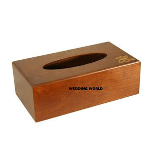 Nueva caja de pañuelos de madera lisa y sencilla, clásica, elegante, hecha a mano, forma rectangular, superventas, caja de pañuelos de madera al por mayor - Product Image 6