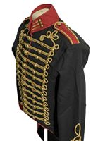 Veste Napoléon Hussar Noire Fait Main pour Hommes Veste Brodée Antique Napolitaine en Laine