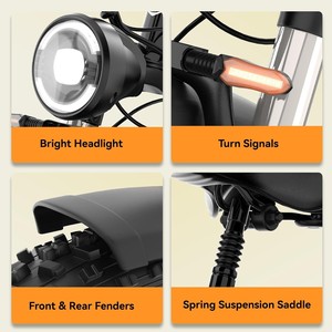 Vélo électrique 5000W pour adultes, 26'', AWD, 45 MPH, double moteur, vélo de montagne électrique - Product Image 2