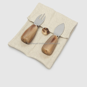 Vente en gros de couverts en acier inoxydable de bonne qualité avec manche en corne cuillère fourchette de l'Inde RF Crafts - Product Image 2