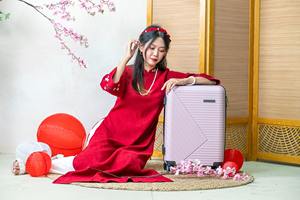 ชุดกระเป๋าเดินทางล้อลาก4ล้อแบบแขวนชุดกระเป๋าเดินทาง PP 662ทนทานและป้องกันการแตก - Product Image 5