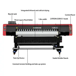 Signstar eco solvent printer 1.8m digital format 2 printheads plotter for vinyl flex banner poster advertisement printing