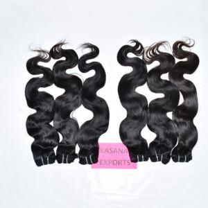 Paquete de cabello humano de doble trama sin procesar, cuerpo Natural, onda profunda suelta, templo indio, de origen, sin máquina, extensiones de cabello - Product Image 3