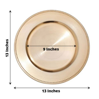 Assiettes de présentation rondes classiques en métal doré pour une décoration de table de style rustique et les réunions familiales de Thanksgiving – Nouveauté