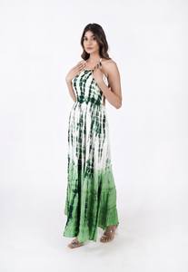 Attrayant Tie dye Casual Sans Manches Col Rond Sexy Longue Robe Maxi Vacances D'été Robe Maxi - Product Image 2
