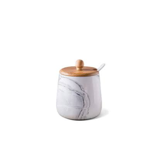 Wood Spice <b>Serving</b> <b>Bowl</b> Kitchen Wood Storage <b>With</b> Marble <b>Lid</b> Best Quality and Manufactured in India - Product Image 1