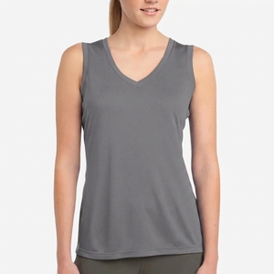Women's Sleeveless Tank <b>Top</b> Casual T Shirt Breathable Sportswear Gym Fitness Workout Training Clothing - Product Image 1