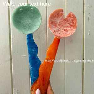 Premium Handmade Resin <b>Salad</b> Server Set Durable Eco-Friendly Dishwasher Oven Safe Customizable Color Fruit Vegetable <b>Tools</b> - Product Image 4