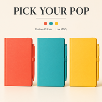 Carnet à couverture rigide personnalisé LABON, couverture mate, coins arrondis, pages lignées à points, format A5, boucle élastique pour stylo, avec stylo inclus, logo personnalisé