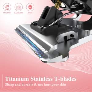 Rasoir électrique pour femmes avec lames en titane et acier inoxydable, tondeuse à cheveux étanche (IPX7), alimenté par batterie USB, cadeau - Product Image 6