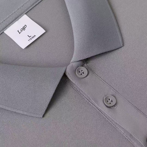 Uniforme d'entreprise de haute qualité Polyester 200gsm coton hommes Polo T-shirt personnalisé hommes broderie Logo Polo T-shirt Golf polos - Product Image 2