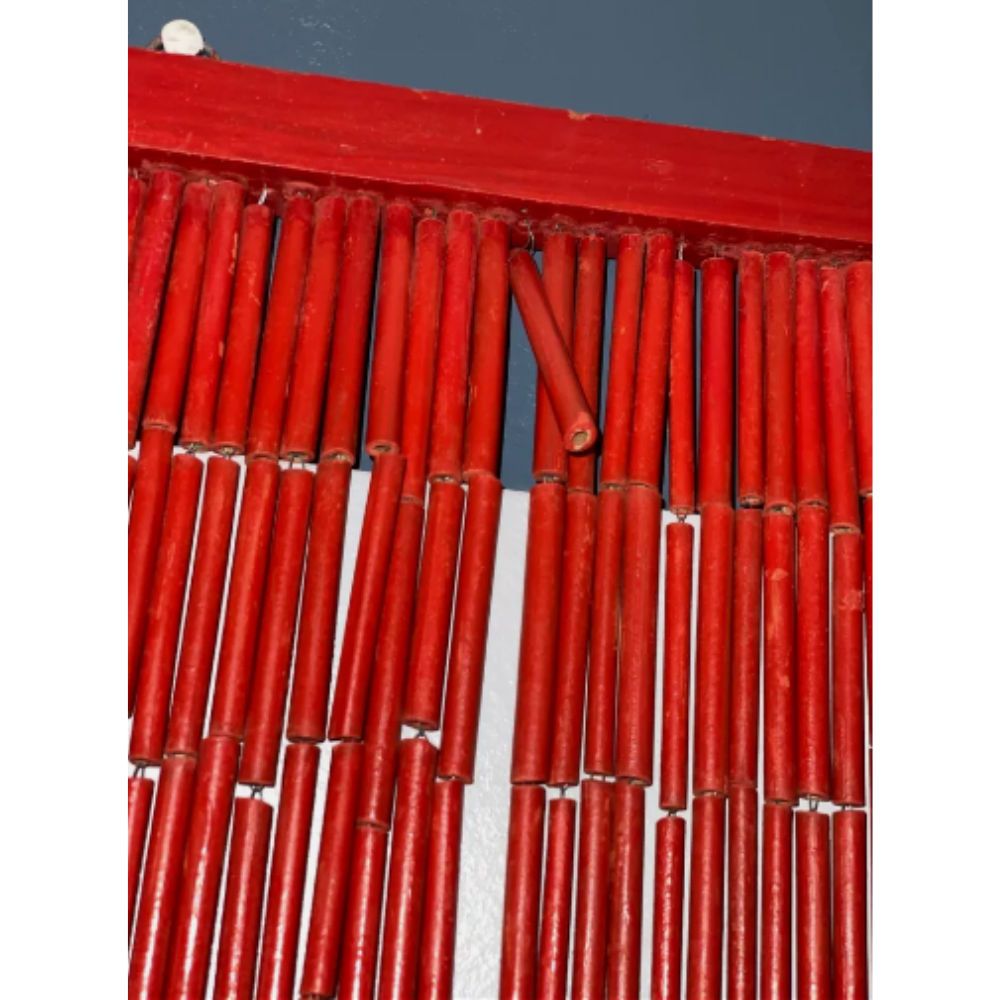 Bamboo Beaded Curtain - Handmade Decorative Artisan Piece