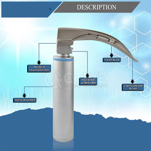Ensemble de laryngoscope ORL Instrument médical réutilisable avec différentes tailles de lames et poignées Ensemble de laryngoscope ORL - Product Image 2