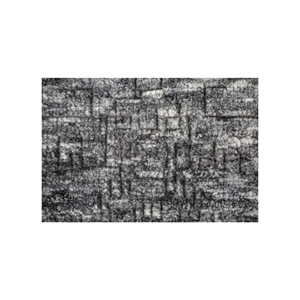 Alfombra de lana anudada a mano AKWT-1060, diseño abstracto gris y negro, técnica de tejido plano, para el hogar, para adolescentes, rectangular, para pasillo, de yute. - Product Image 3