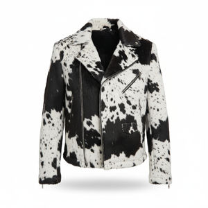 Chaqueta de Cuero de Piel de Vaca con Pelo para Hombre, Estilo Motero, Ropa de Invierno, Venta Caliente, Premium - Product Image 2