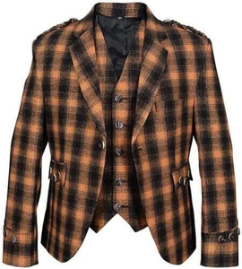 Chaqueta y Chaleco Royal Prince Charlie, Perfectos para Reuniones de las Tierras Altas y Ropa Formal Tradicional Escocesa, Precios de Mayoreo - Product Image 1