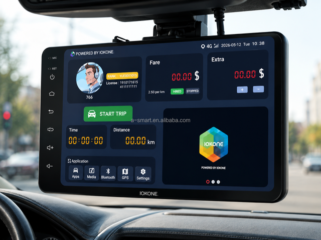 9inch Smart Taxi Meter Octa Core with Integrated Ride Hailing & Airport Transfer Features