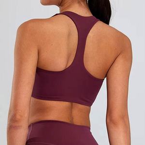 Moda mujer gimnasio entrenamiento espalda cruzada Sujetador deportivo logotipo personalizado sin costuras Yoga espalda descubierta Sujetador deportivo de alto impacto - Product Image 5