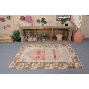 พรมสไตล์ตุรกีโบราณ5.8ft เบจแดง X 3.7สำหรับติดทางเดินห้องนอนยางสำหรับห้องนั่งเล่น - Product Image 4