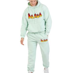 Survêtement à blocs de couleurs personnalisé de haute qualité pour hommes Joggers empilés avec logo personnalisé et sweat à capuche surdimensionné - Product Image 6