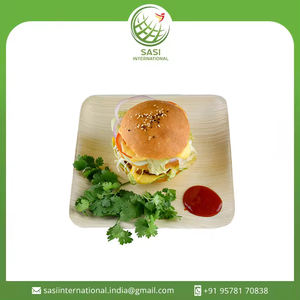 Vente exclusive d'assiettes de feuilles de palmier carrées biodégradables jetables de qualité authentique pour la portion de nourriture de mariage à prix réduit - Product Image 2