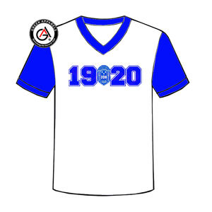 Zeta Phi Beta Soror Ropa de mujer de alta calidad Camisas de mujer al por mayor Manga corta Moda Unisex Cuello en V Camisetas de mujer - Product Image 1