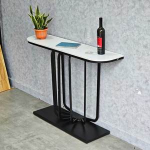 โต๊ะตกแต่งสไตล์มินิมอล URI CST035 พร้อมท็อปหินและขาเหล็ก - Product Image 3