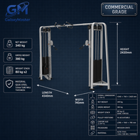 Máquina de entrenamiento funcional comercial de doble cable cruzado con polea ajustable, acero Q235, 80kgx2 Stack, para entrenamiento de fuerza de cuerpo completo