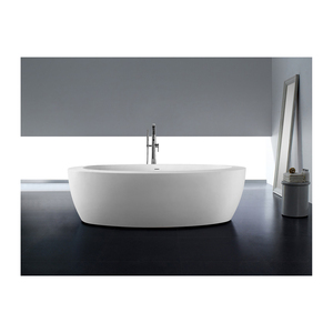 Bañeras y jacuzzis independientes de piedra natural de estilo tradicional, escurridor de acrílico blanco, escurridor de baño interior de 1,8 m - Product Image 4