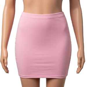 Spandex Polyester plaine teint jupe confortable respirant séchage rapide tissu Durable femmes mode porter des vêtements - Product Image 6