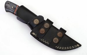 Cuchillo de caza de acero damasco de tamaño personalizado de alta calidad hecho a mano modelo S13 con mango de madera de 3 partes soporte OEM - Product Image 6