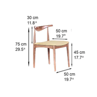 Sillas de Comedor Modernas y Ecológicas de Madera de Teca con Asientos de Espuma Acolchada, Diseño Duradero para el Hogar, Bar y Hotel