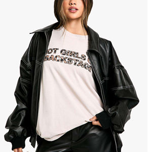 Camisetas de algodón de manga larga con logotipo personalizado para mujer, ropa de marca de verano de manga larga estilo Hip Hop de talla grande para mujer - Product Image 6