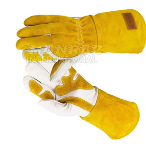 ถุงมือเชื่อมหนังคุณภาพสูงแบบกำหนดเองปี 2025 ทนไฟ กันลื่น ทนทาน หนา 11 ออนซ์ - Product Image 5